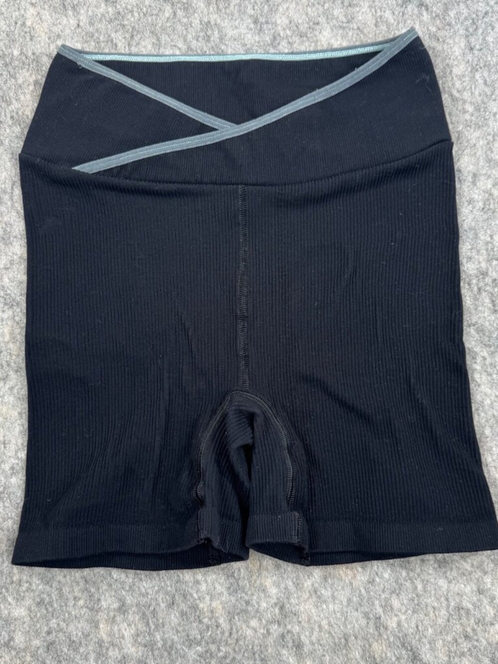 Free People Movement Bike Shorts Black Ribbed Sz XS Yoga